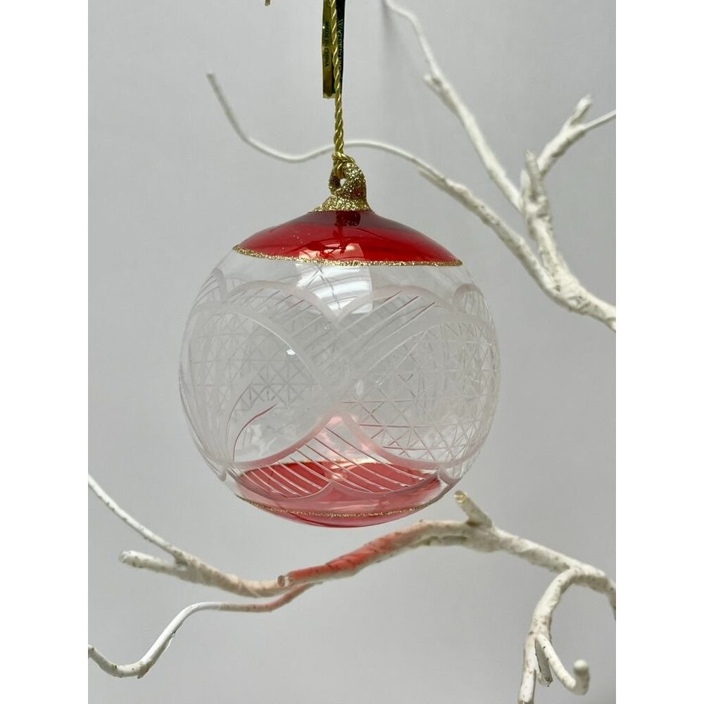 Marquis by Waterford Ruby Holiday Ornaments Set of 3 Cut Crystal Red Clear Glass - Picture 8 of 8